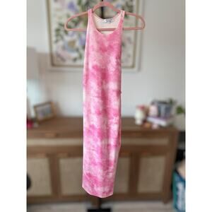 New Frankies Bikinis Nicky Terry High Neck Dress Distorted Pink Size S